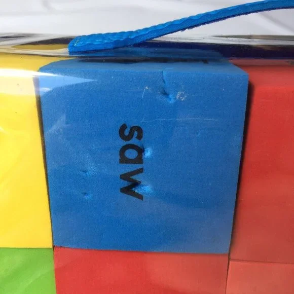 Foam Word Blocks Cubes Children's Language Learning Kids Education Carry Set - Picture 7 of 10